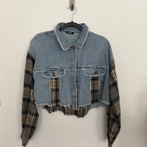 Miss Me Cropped Denim Jacket